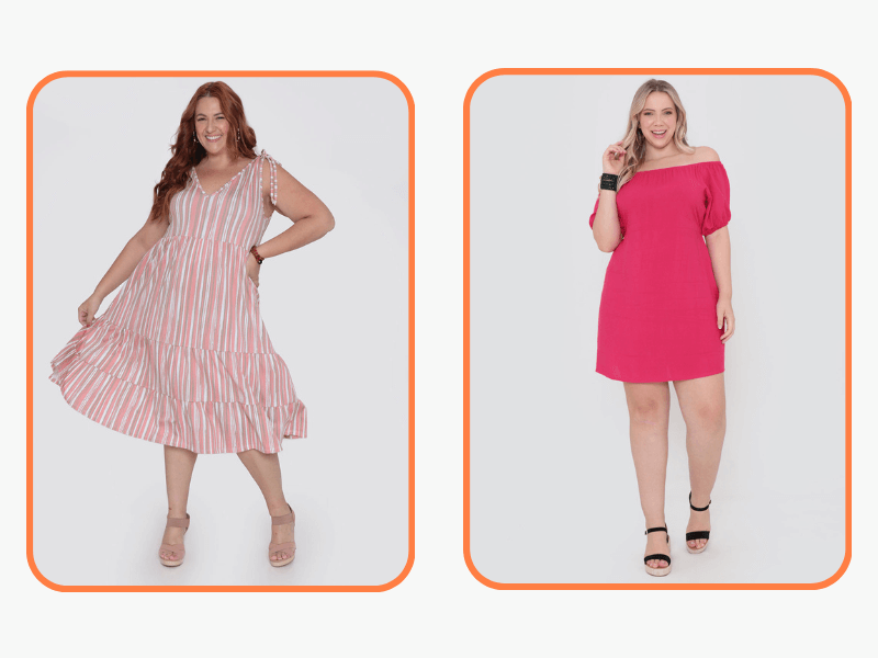 Vestido 3 marias e ciganinha plus size