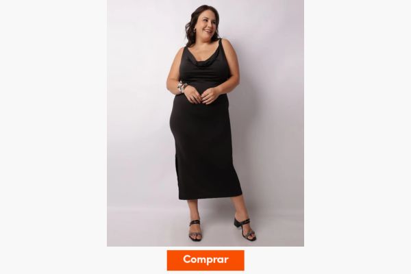 mulher usando preto no ano novo