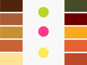 tons terrosos com cores neon