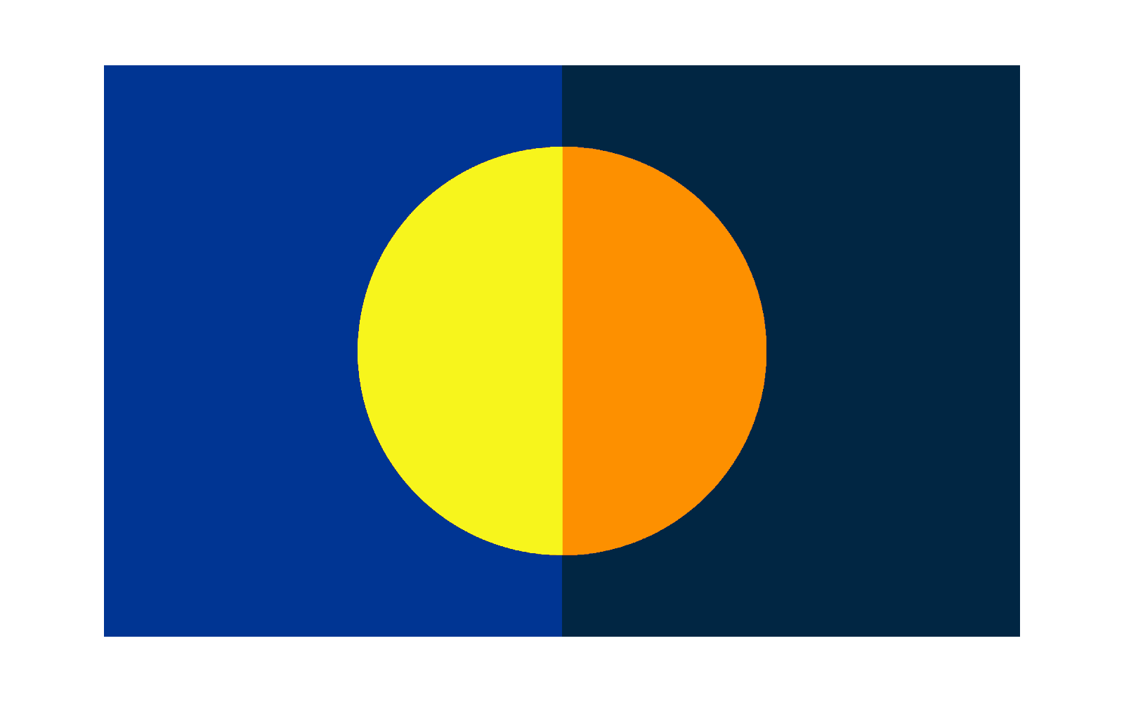 Imagem que mostra como combinar azul com amarelo