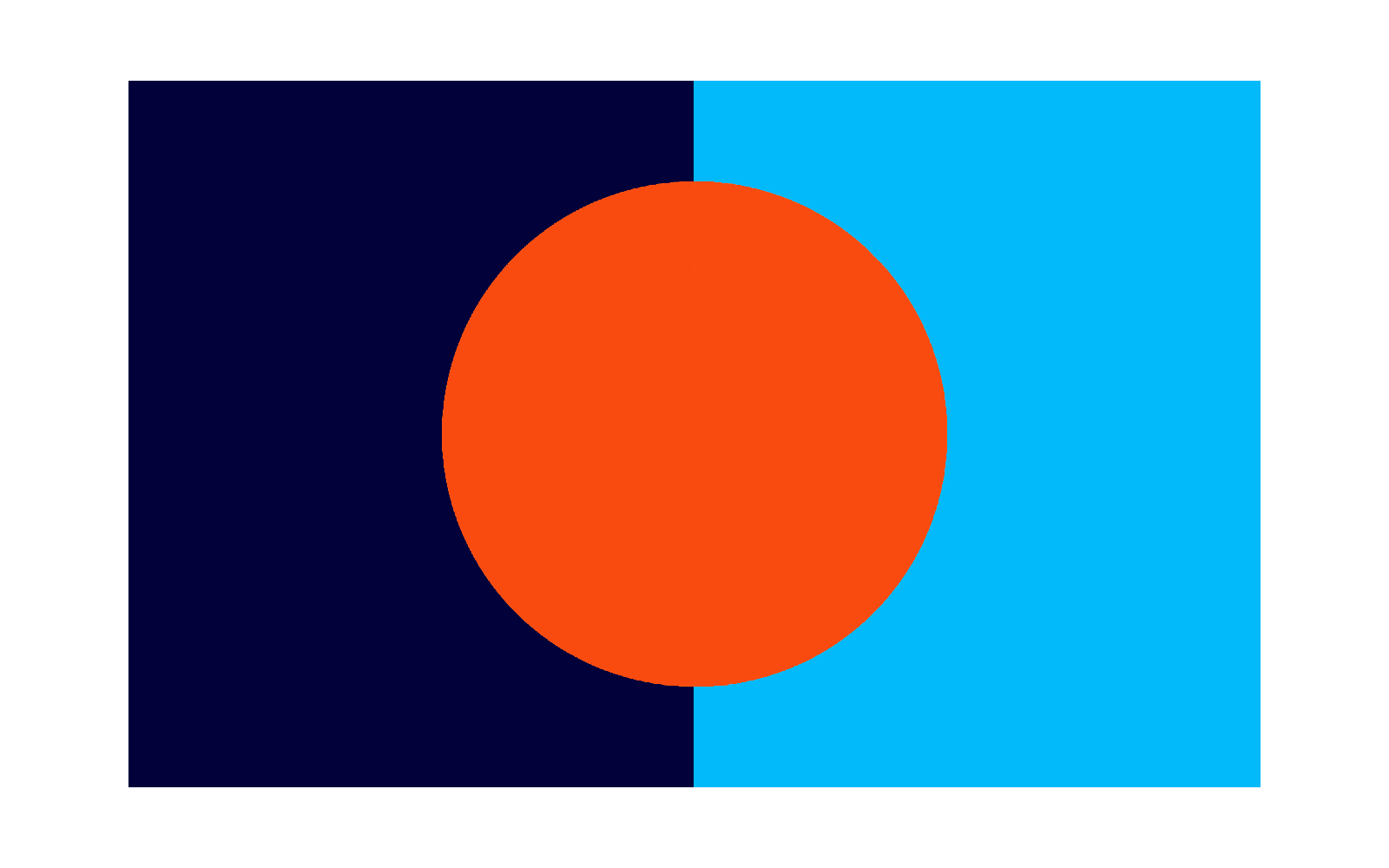 Imagem que mostra como combinar azul com laranja