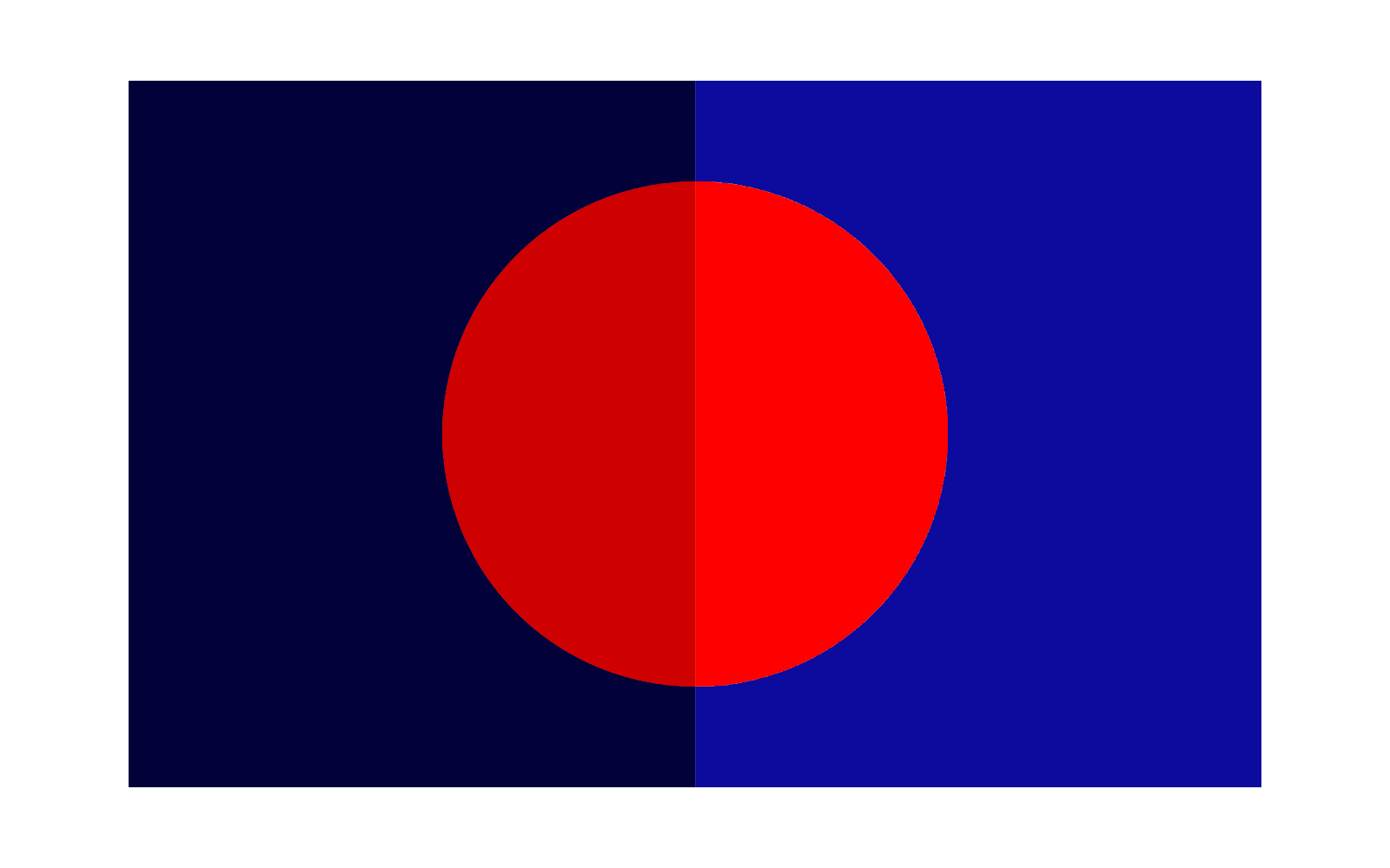 Imagem que mostra como combinar azul com vermelho