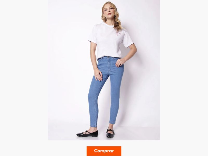 calça jeans básica feminina