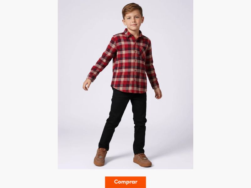 camisa xadrez menino para são joão