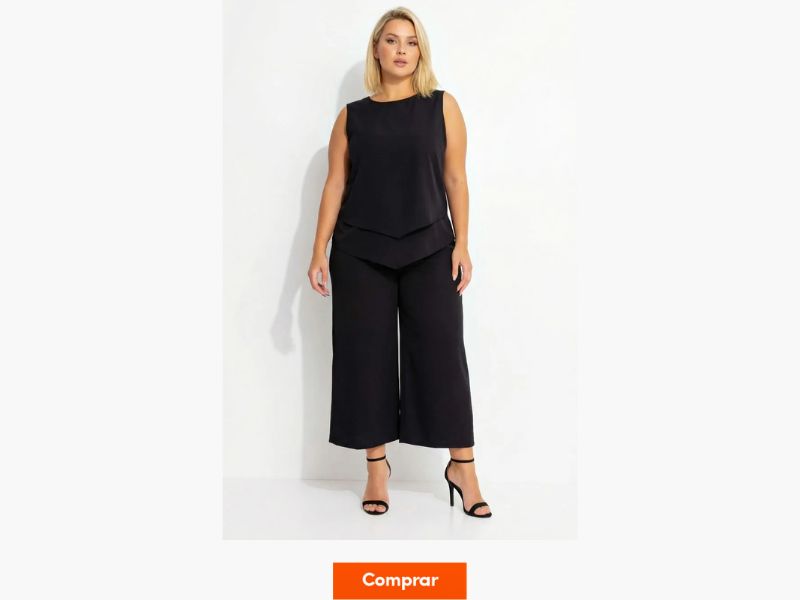 conjunto elegante plus size