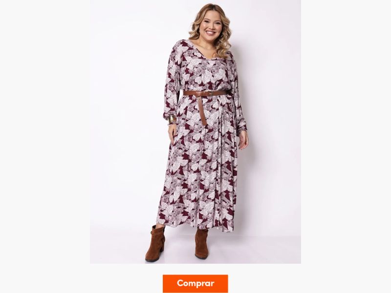 vestido da moda plus size