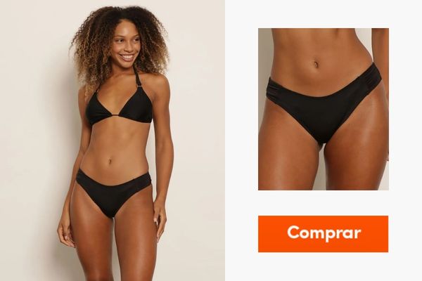 calcinha de biquini básica e preta