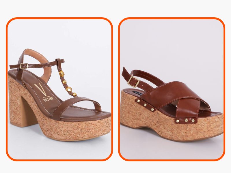 sandália plataforma da moda