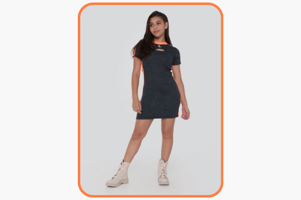 vestido juvenil justo