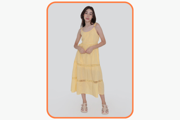 vestido juvenil midi