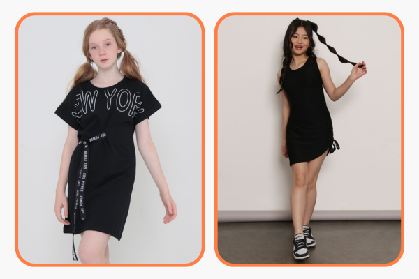 vestido juvenil preto