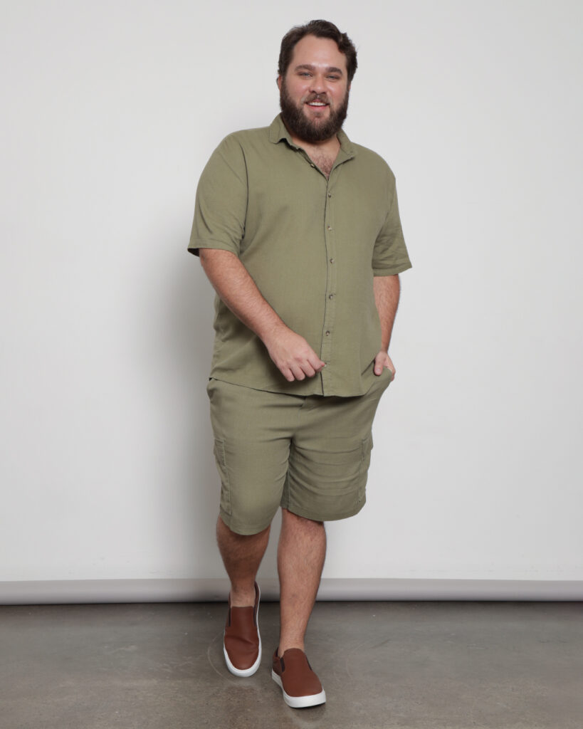 bermuda verde plus size