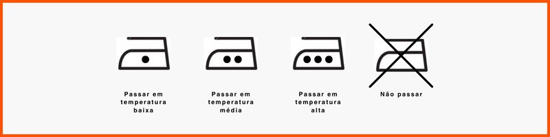 Símbolos de lavagem de roupa - passadoria