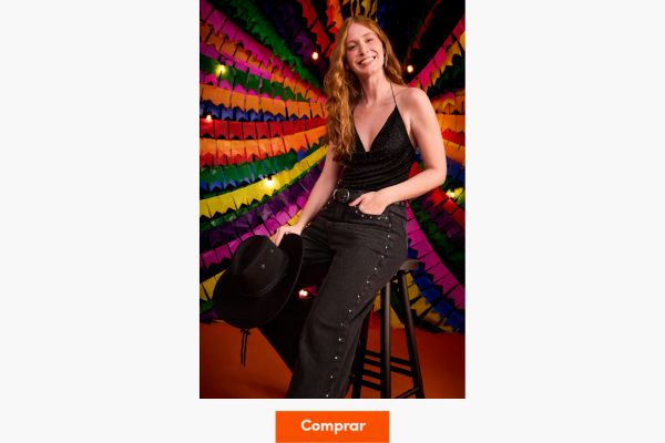 look feminino para o São João sem xadrez