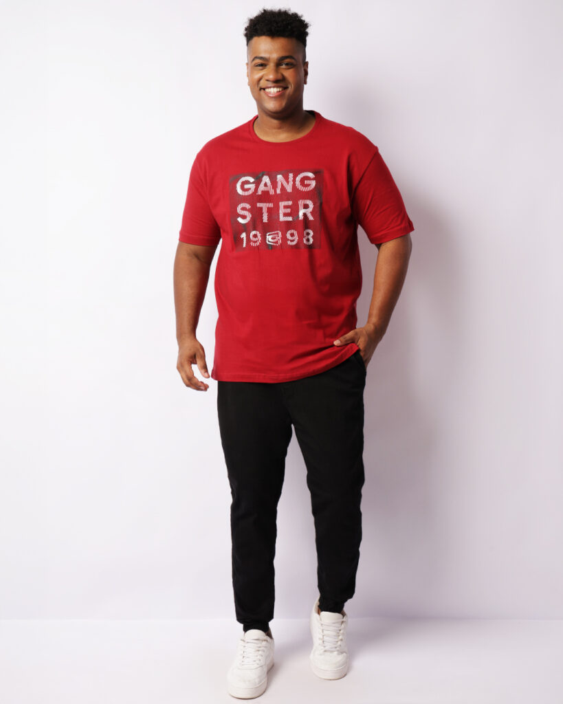 camiseta gangster plus size