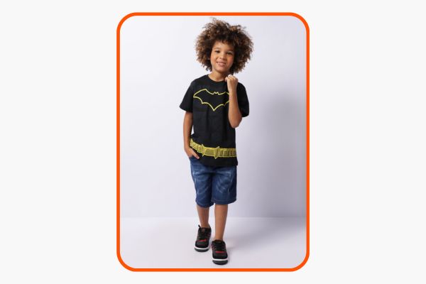 camiseta oficial batman infantil