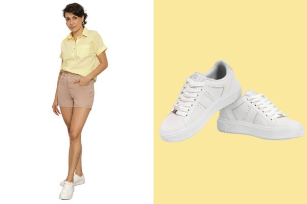 cores que combinam com amarelo manteiga - branco