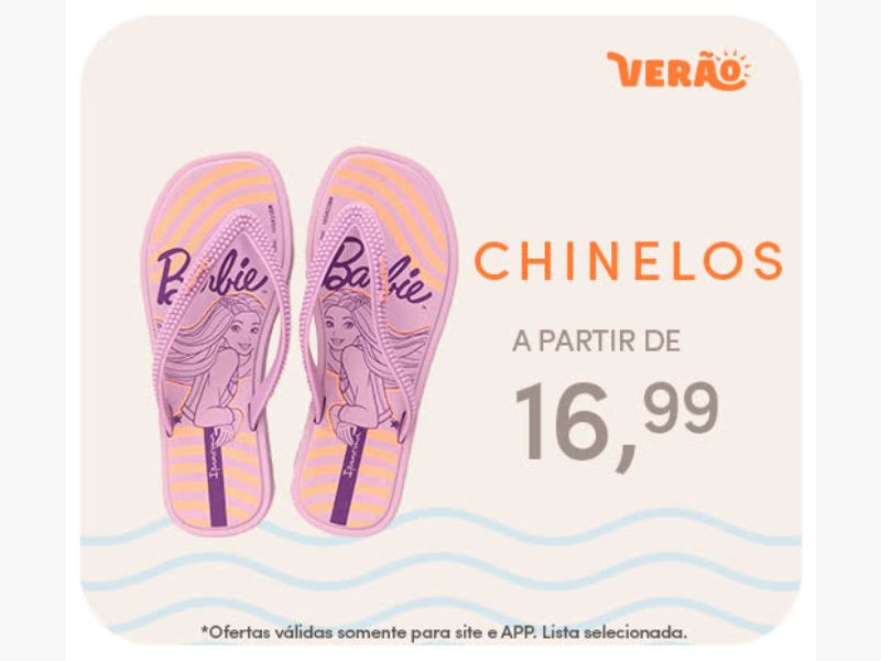 chinelos de verão