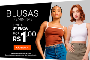 blusa na promoção