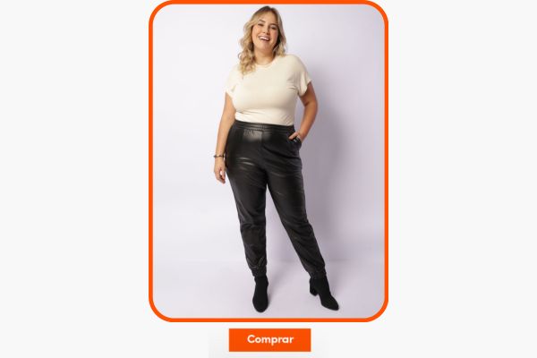 calça preta plus size