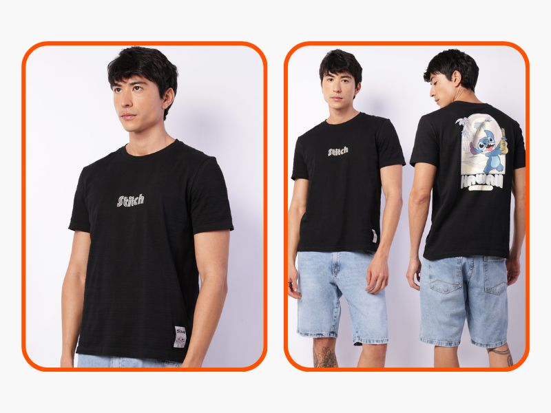 camiseta masculina stitch