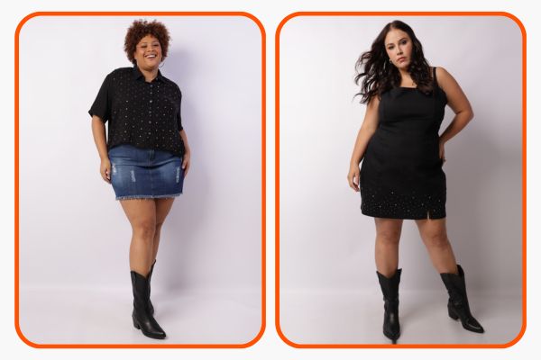look são joão plus size com brilho