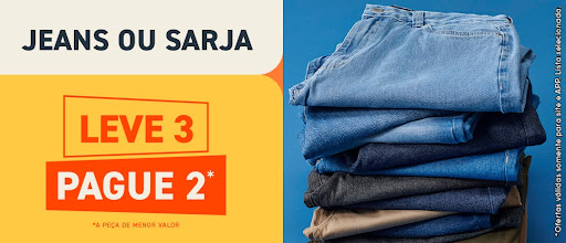 Oferta calça jeans masculina