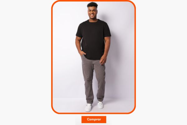 camiseta de algodão peruano masculina