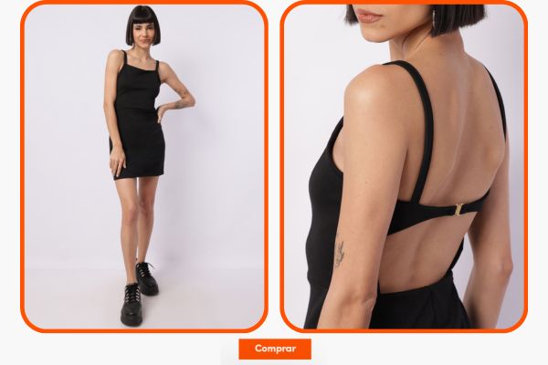 vestido cut out com recortes