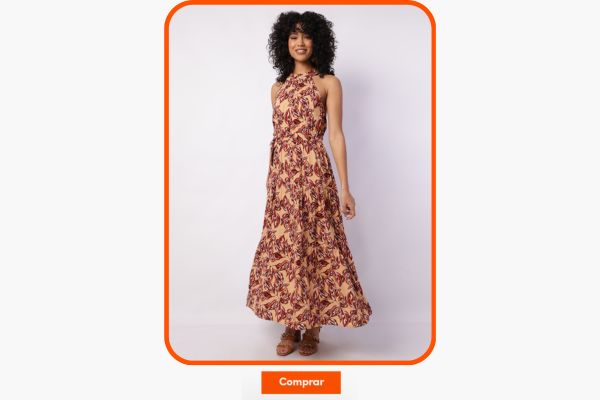 vestido floral longo
