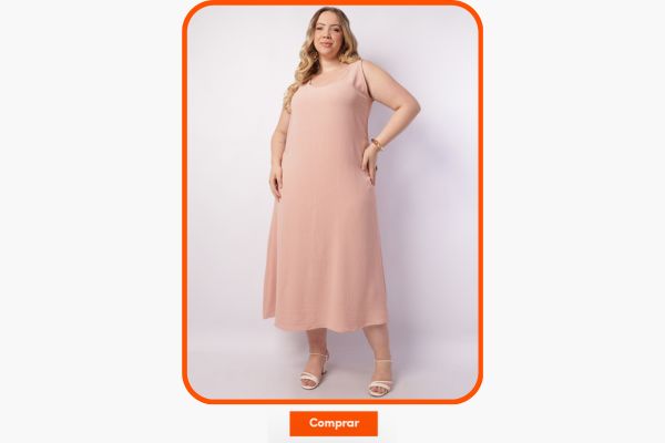 vestido midi plus size