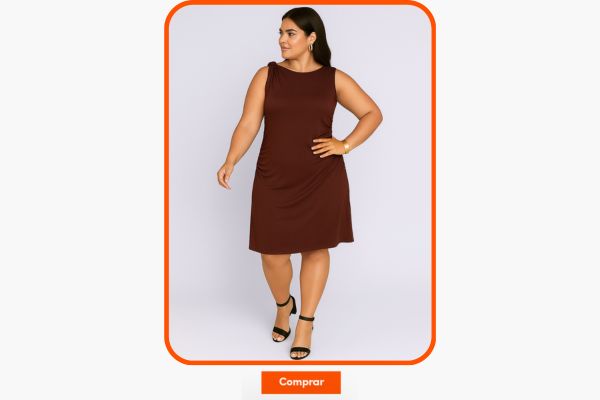 vestido plus size tubinho