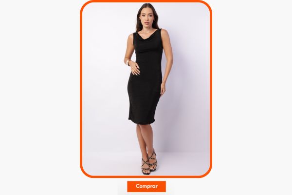 vestido tubinho preto