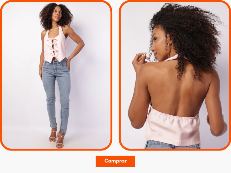 blusa frente única da moda