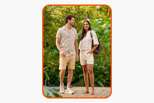 estilo natural conjunto com linho