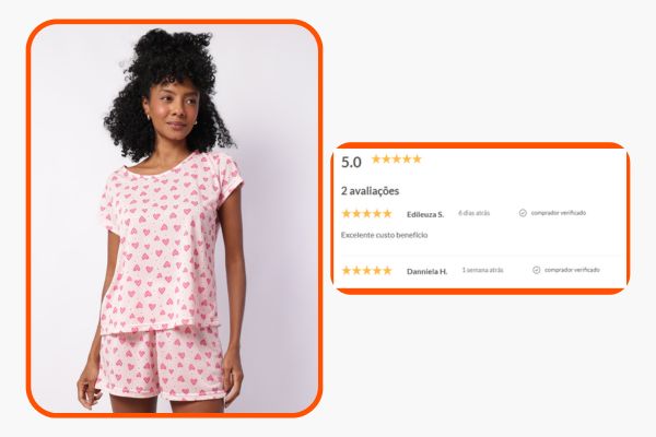 pijama com boa avaliação