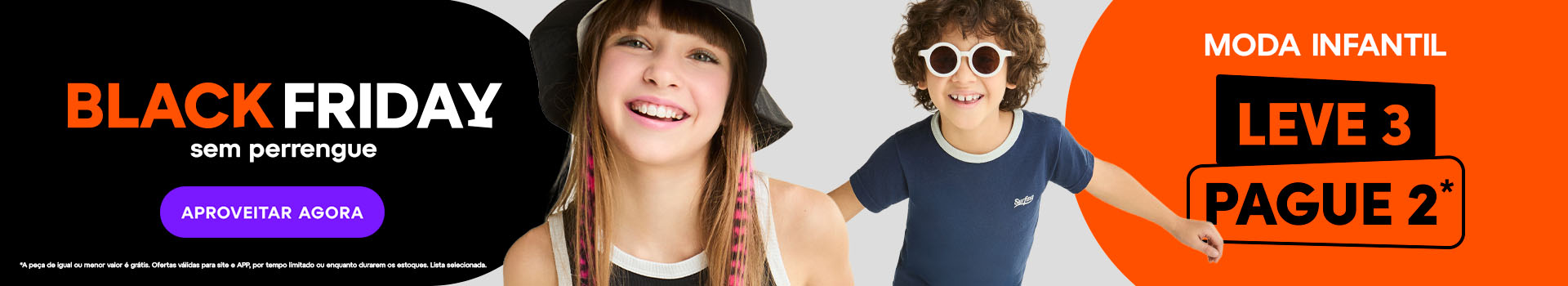roupa infantil na Black Friday
