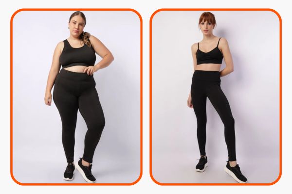Modelos veste legging fitness preta