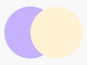 combinação tons pastel lilás e amarelo manteiga