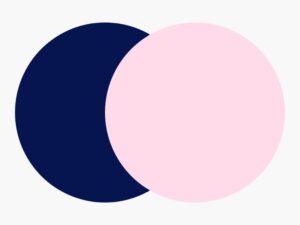 combinação tons pastel rosa bebê com marinho