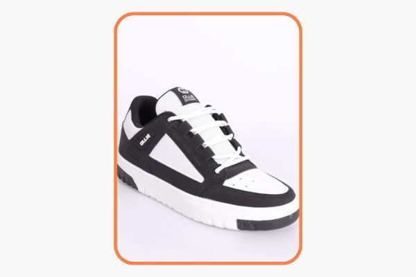 Tênis masculino preto e branco estiloso