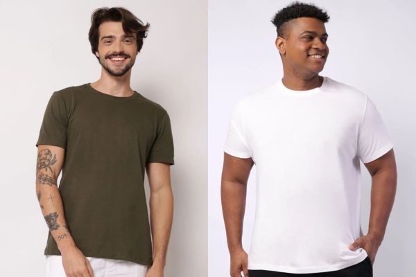 camiseta masculina para o verão