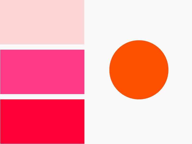 combinação laranja com pink
