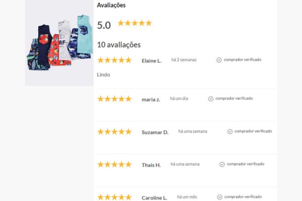 conjunto bebê com boas avaliações