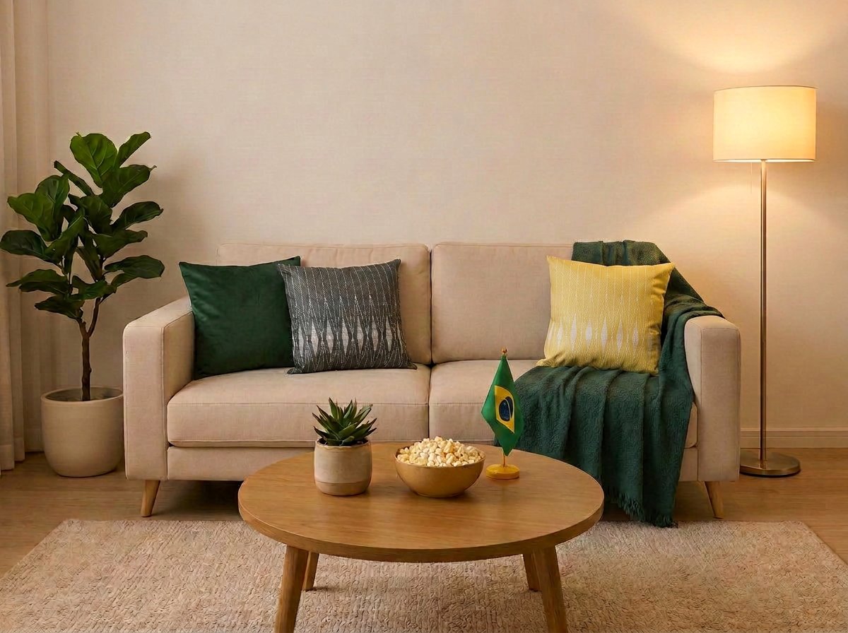 Decoração pra assistir ao jogo do Brasil