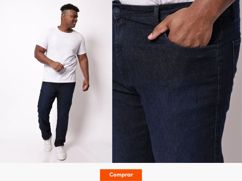 calça jeans Biotipo masculina plus size