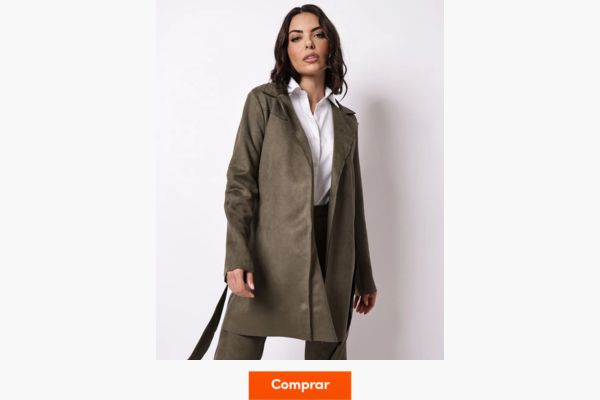 casaco de suede