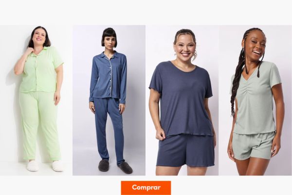 pijama para assistir ao jogo do Brasil