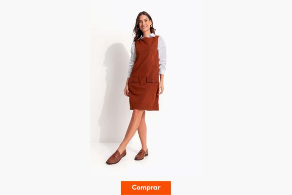 vestido de suede