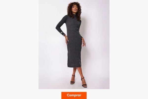 vestido midi elegante